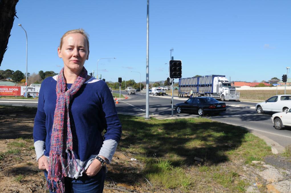 RED LIGHT: North Orange resident Donna McIntyre has opposed a suggested speed limit increase on the Northern Distributor Road. Photo: STEVE GOSCH                                                                                                                                                                                                                                                 0522sglights3