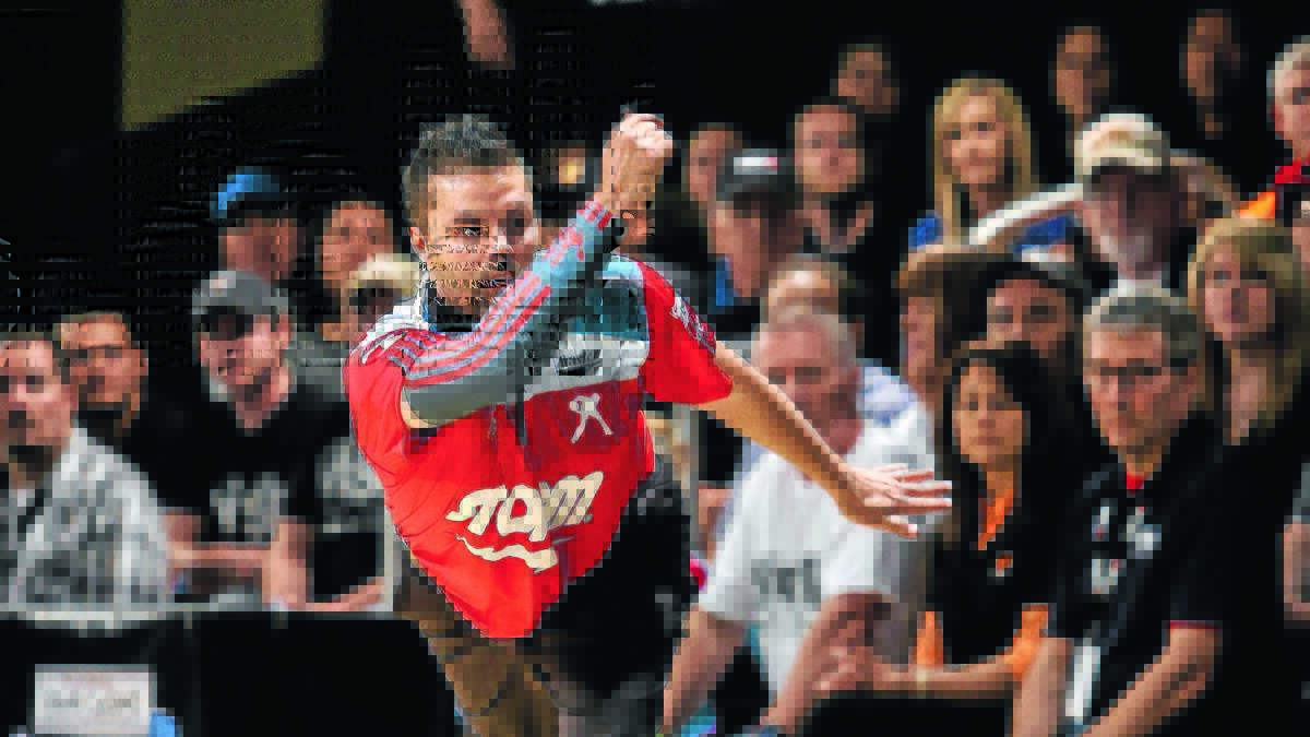 LIKE A ROCKET: Jason Belmonte shot up the Masters leaderboard on the back of several massive games on Thursday.
