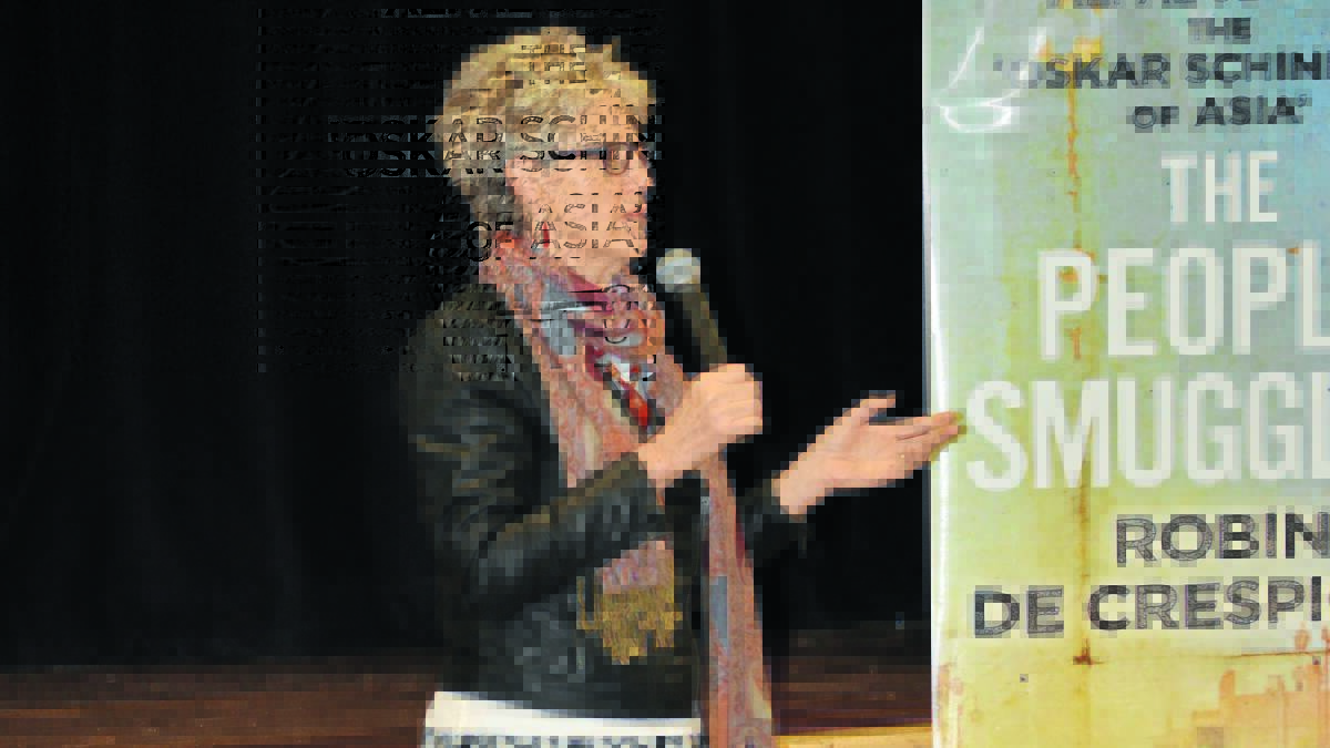 CHANGING PERSPECTIVES: Author Robin de Crespigny talks to Orange High School students about what she learnt from writing a book based on the life of an asylum seeker.
 Photo: NICOLE KUTER 0729nkrobin1
