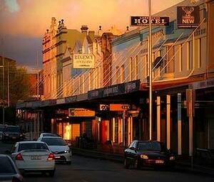 TIME FOR A CHANGE: Lithgow's Main Street at sunset. Photo: WENDY HAWKES
