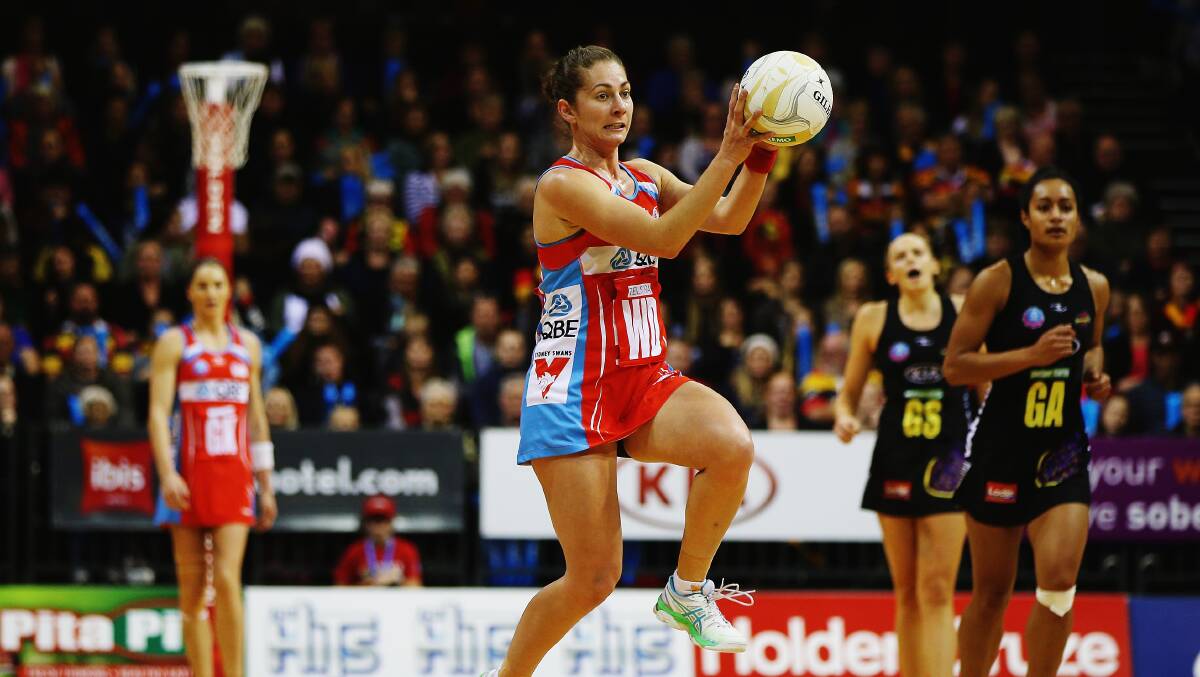 VALUABLE EXPERIENCE: NSW Swifts 2015 co-vice-captain Abbey McCulloch (pictured) will be in Orange on Wednesday alongside teammate Stephanie Wood for the Train Like a Swift clinic. Photo: GETTY IMAGES