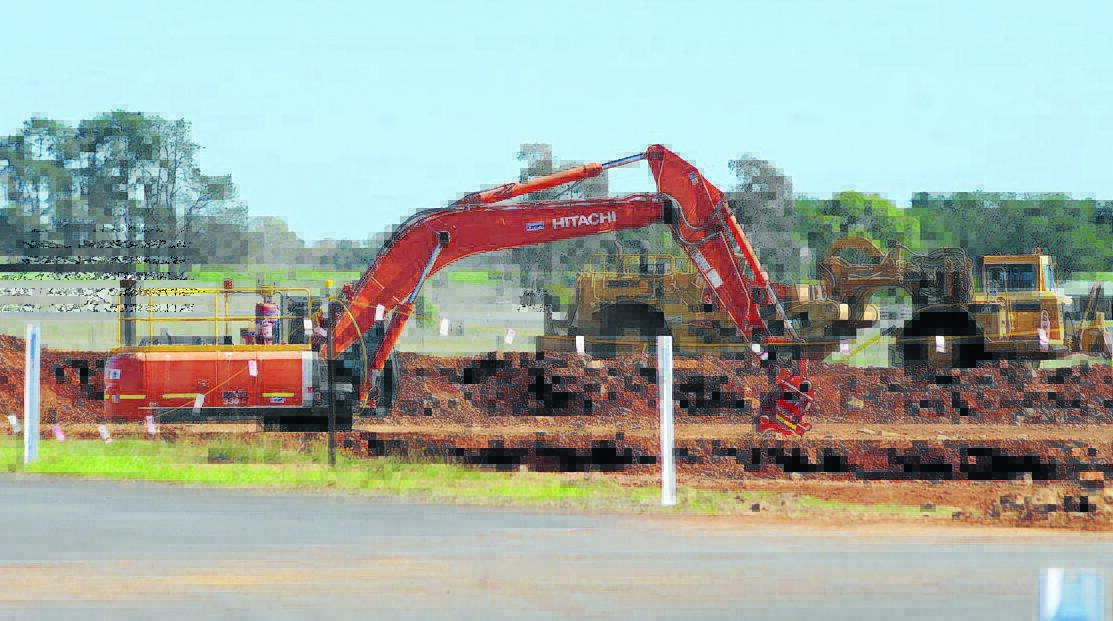 STOP WORK: Work on the $9 million upgrade to the airport has stopped after the site’s major contractor Hewatt Earthworks was placed into voluntary administration this week. 
Photo: STEVE GOSCH 0317sgairport7