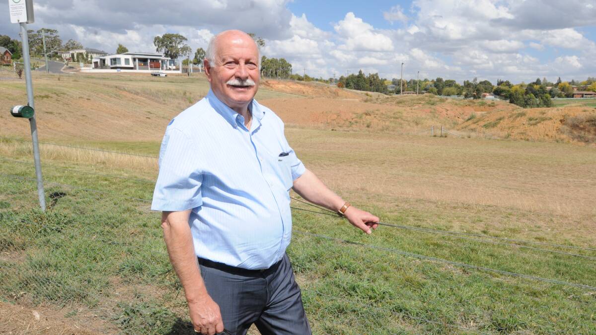OFF TRACK: Deputy mayor Chris Gryllis is not happy with the condition of the Anzac Park BMX track. Photo: JUDE KEOGH 