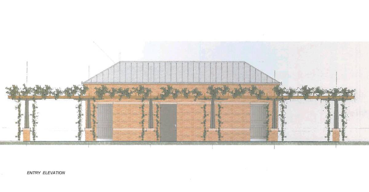 TOILET UN-BLOCKED: Councillor Glenn Taylor is hoping this design for a toilet block in McNamara Street, on the eastern side of Robertson Park, will be accepted by councillors at a meeting on Tuesday. 
