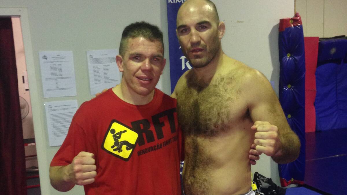 SPARRING PARTNERS: Ben Quarmby and Brian Ebersole. Photo: contributed.