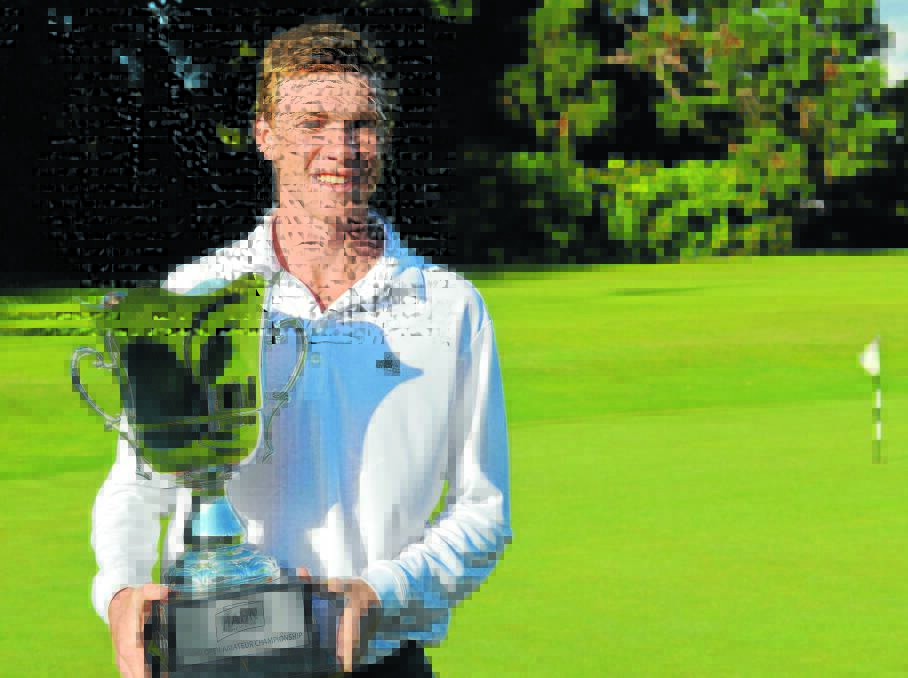 FIRST TIME CHAMPION: James Conran claimed his first Duntryleague Open on Sunday afternoon, shooting three over through 36 holes to claim the title. Photo: MATT FINDLAY  