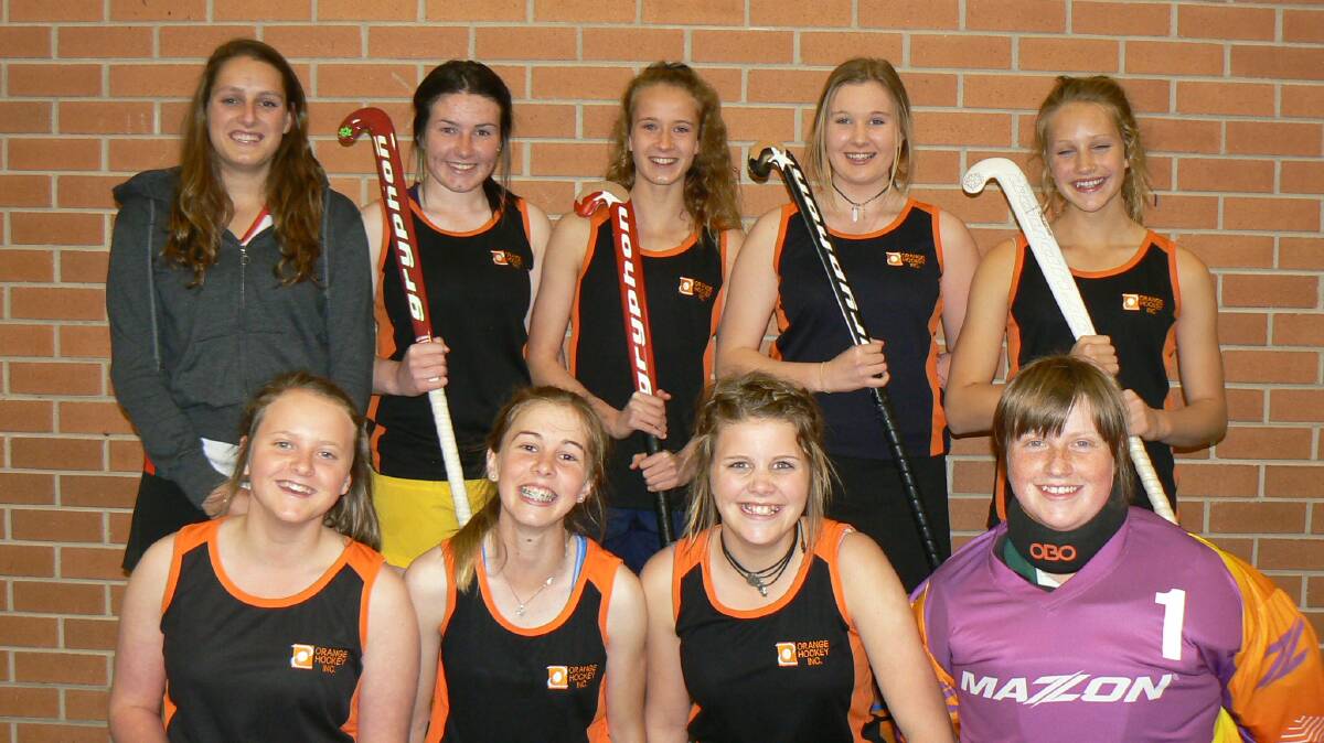 QUIETLY CONFIDENT: Orange's side to compete at the Hockey NSW Under 15 Girls State Championships is (back)  Ellen van Hoek (coach), Dearne Geddes, Kelsey Gray, Chelsea Shrimpton, Tori Mansfield, (front) Tayla Hoadley, Grace Evans, Sarah Barrett and Katherine Cox. Absent: Rachael Hinds.