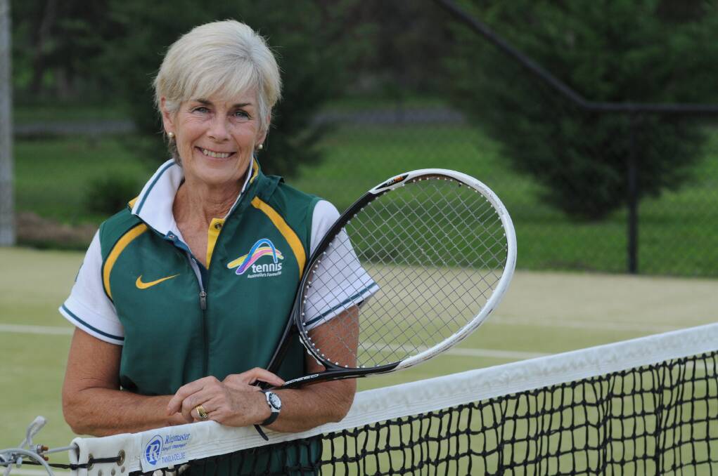 SHE’S BACK: Orange’s Helen Worland will captain the Australian team when they compete for the Alice Marble Cup in October’s Super Seniors World Championships this year.  Photo: STEVE GOSCH 0415sgtennis1