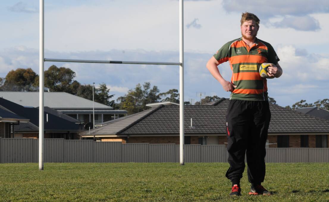 YOUNG GUN: Despite being thrown in the deep end, Orange City second-rower Scott Smith has relished his time in the top grade. Photo: STEVE GOSCH 0904rugby2