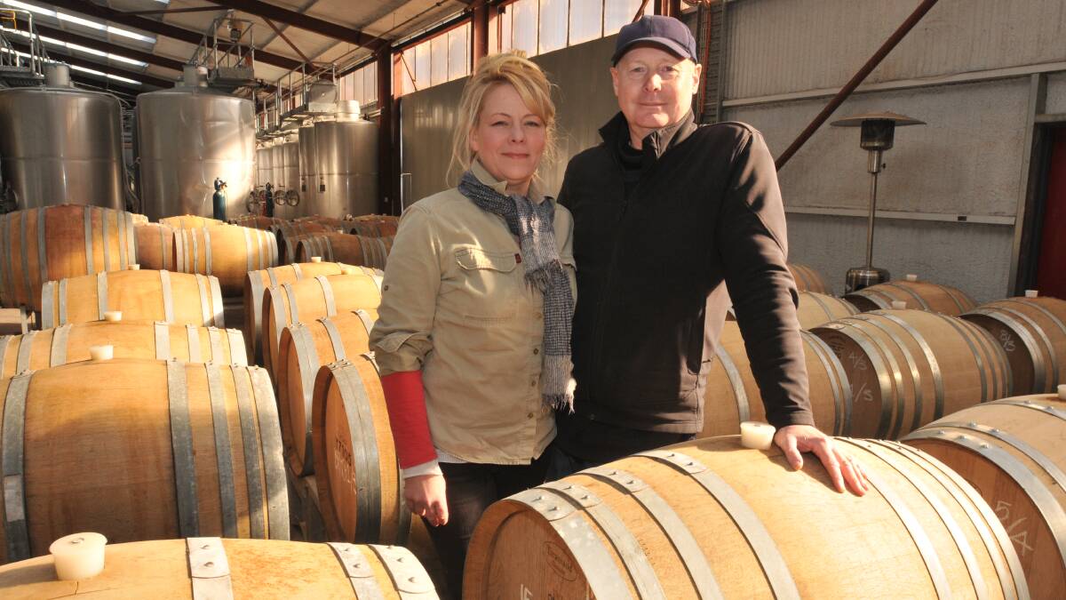 TOP RESULT: Ross Hill winemakers Rochelle and Phil Kerney. Photo: JUDE KEOGH 0731rosshill1