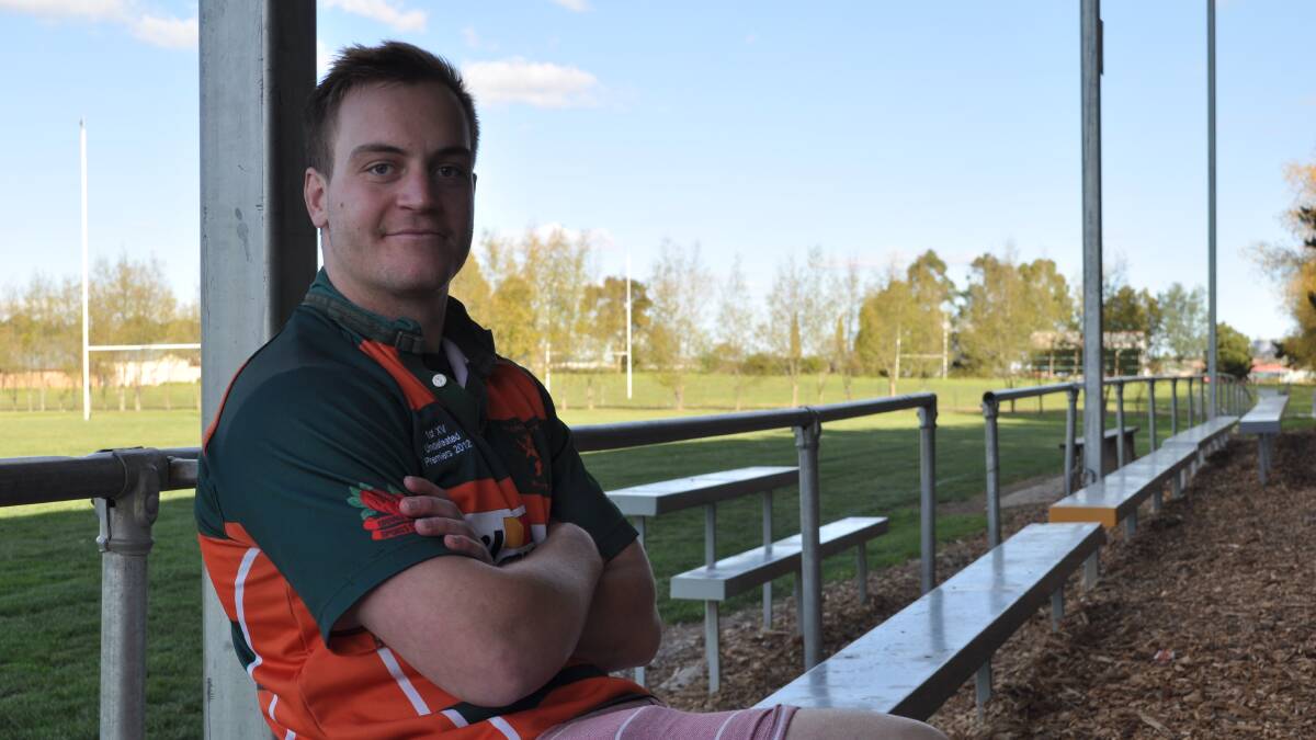 SOARING HIGH: Orange City flanker Gus Brotherton enjoyed his opportunity to train with the NSW Country Eagles as part of the development squad. Photo: NICK MCGRATH 0515nmgus1
