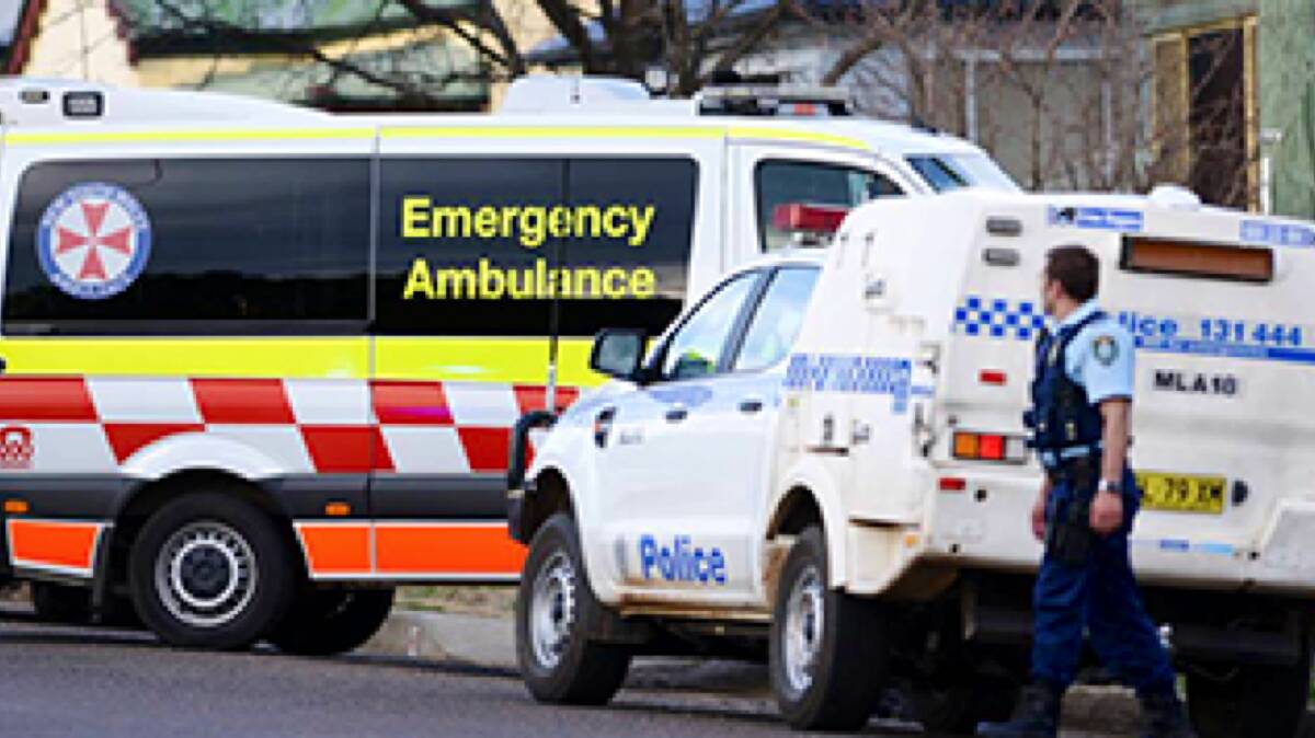 A photo of NSW Ambulance and NSW police cars. Pictures are from file. 