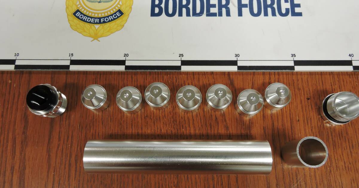 Initial silencers, one of 24 silencers detected by ABF. Image supplied by Australian Border Force