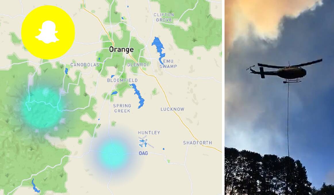 The Orange region as seen on Snap Map. Photo: Snapchat