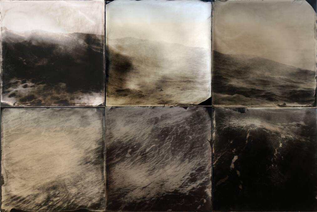 WAVE ENERGY: Bill Moseley's ambrotype Dark voice of the sea, is part of his new exhibition which explores a dramatic power shift between man and nature.