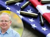 Charles Sturt University senior lecturer in law and law discipline head Dr Bede Harris [inset] said the complicated matter of the US constitution's Second Amendment continues to prevent significant gun reform in the country.