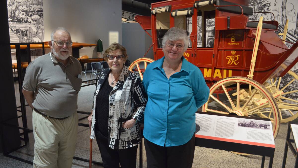 GREAT MATES: Friends of Orange's Regional Museum, Phil Stevenson, Marie Hammond and Elizabeth Griffin. Photo: DECLAN RURENGA