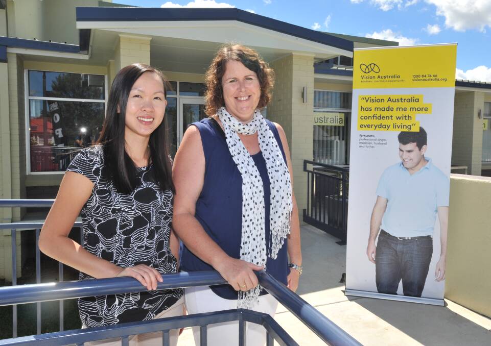 SIGHT: Vision Australia occupational therapist Vivian Chan and support officer Jenny Alexander at the new office.
