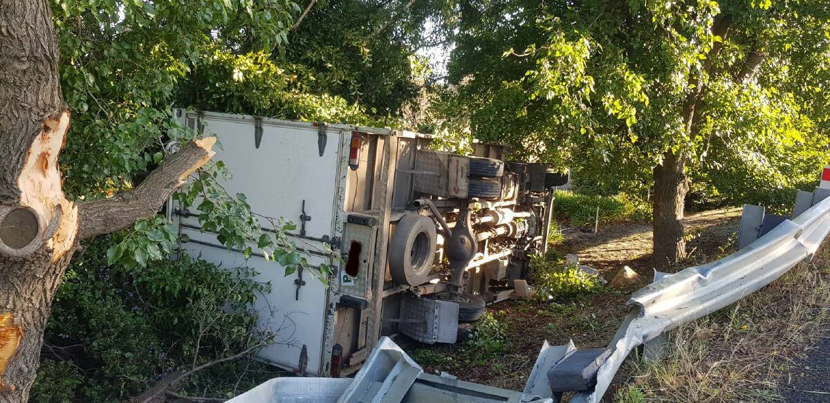 PHOTOS: The truck that crashed off Cargo Road, west of Orange