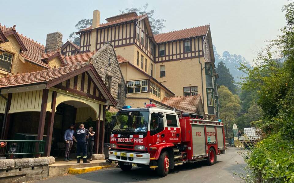 PHOTOS: Firefighters are stationed at Jenolan Caves due to a heightened bushfire risk