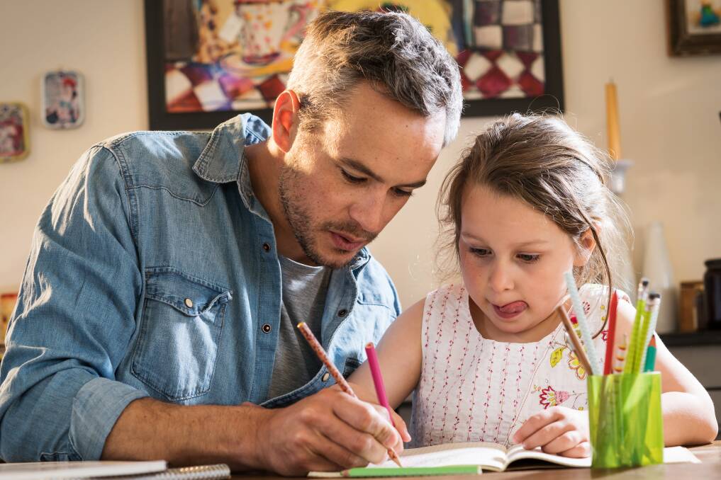 ON THE JOB: Teaching is just one of the eight identified tasks that were listed in the parenting calculator. FILE PHOTO