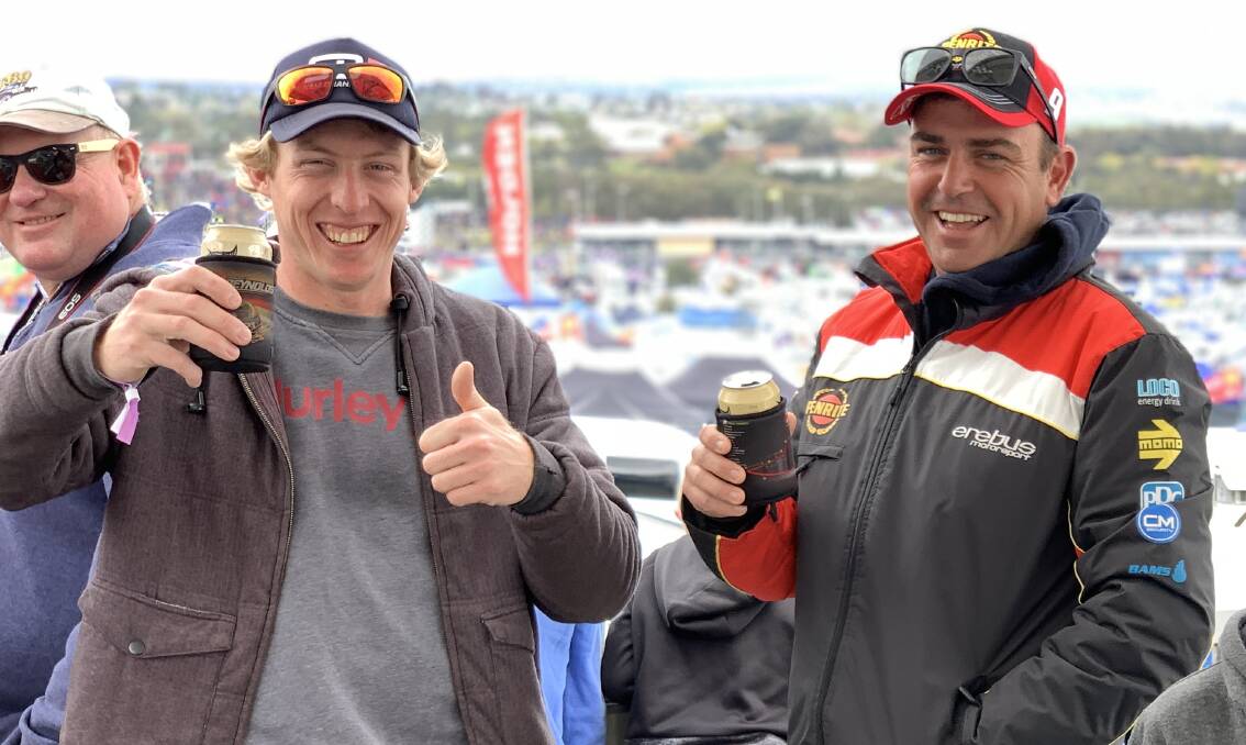 DEDICATED: Daniel Wicks and Matt Drane at the Bathurst 1000 race in 2019. Photo: NADINE MORTON 101219nmfaces21