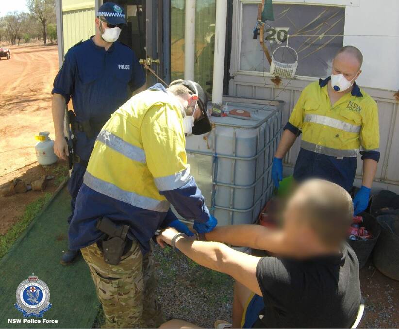 SEARCH WARRANT: A man has been charged after police seized 3020 cannabis plants worth more than $6 million from a property north of Cobar. Photo: NSW POLICE