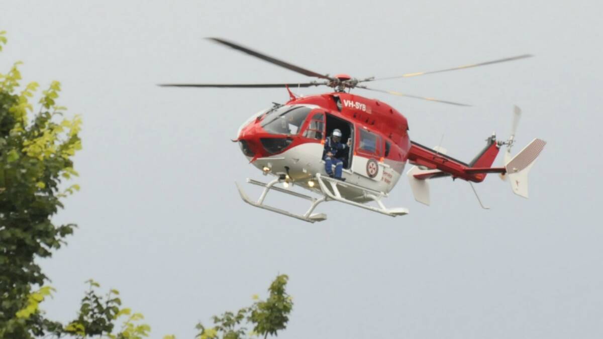 INJURED: A man in his 80s was flown to hospital with head and hip injuries following a horse incident on Wednesday afternoon. Photo: FILE