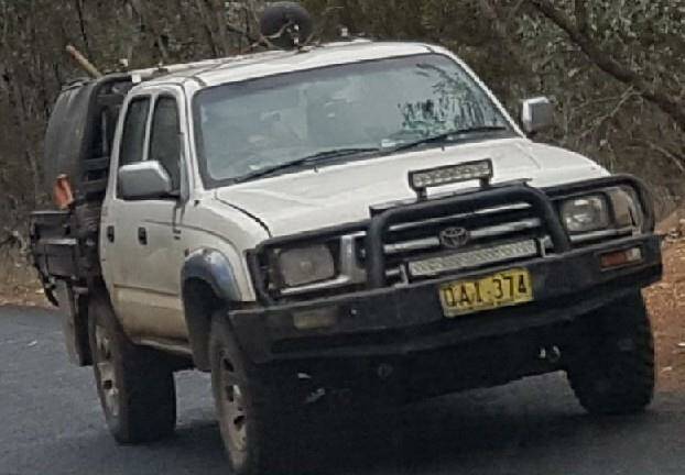 INFORMATION WANTED: NSW Police are seeking information on the owner of this car, which has been fitted with incorrect number plates, following a rural theft at Dunedoo. Photo: NSW POLICE 090618car