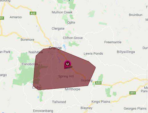 OUTAGE, BUT STILL ON: Essential Energy says this widespread power outage that appeared on its website this week was incorrect. Image: ESSENTIAL ENERGY