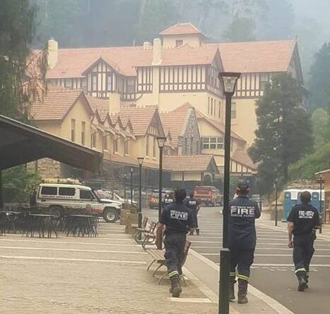 ON ALERT: Firefighters are stationed at Jenolan Caves due to a heightened bushfire risk. Photo: FRNSW YENDA