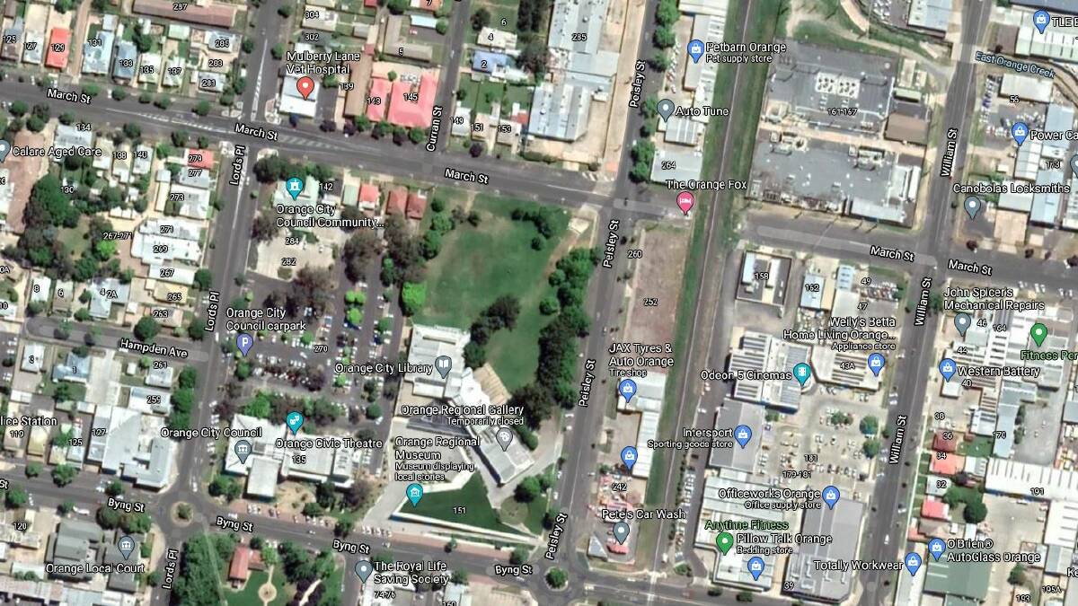 EMPTY LAND: Vacant land has been allocated for a potential new fire station for Fire and Rescue NSW firefighters in Orange, the union says. Photo: GOOGLE MAPS
