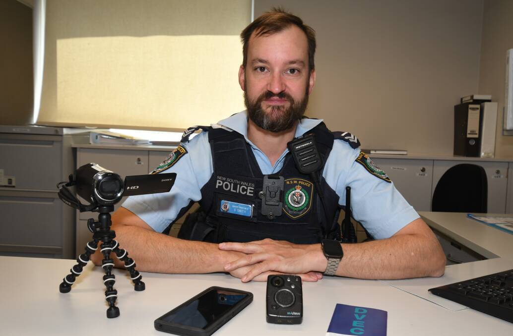ON FILM: Orange domestic violence liaison officer Senior Constable Granton Smith said Domestic Violence Evidence in Chief (DVEC) footage is a huge help for victims. Photo: CARLA FREEDMAN