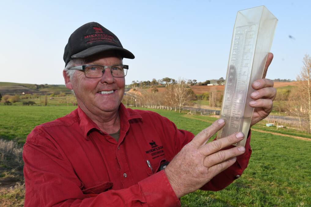 GOOD RAINS: Grazier David McKay says good rainfall in the Bathurst region during summer has helped his stock. Photo: CHRIS SEABROOK