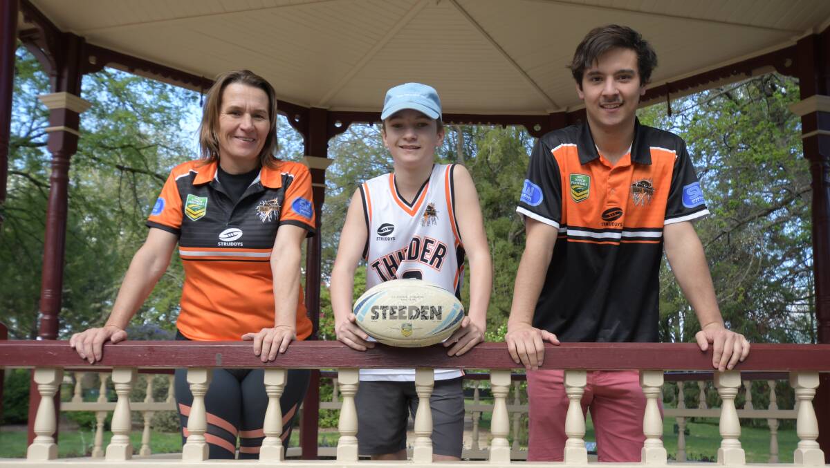 FINALLY: It's not going to be your average season but Cathy Goodlock, Jye King and Jayden King are keen as mustard to represent the Thunder in 2020. Photo: CARLA FREEDMAN