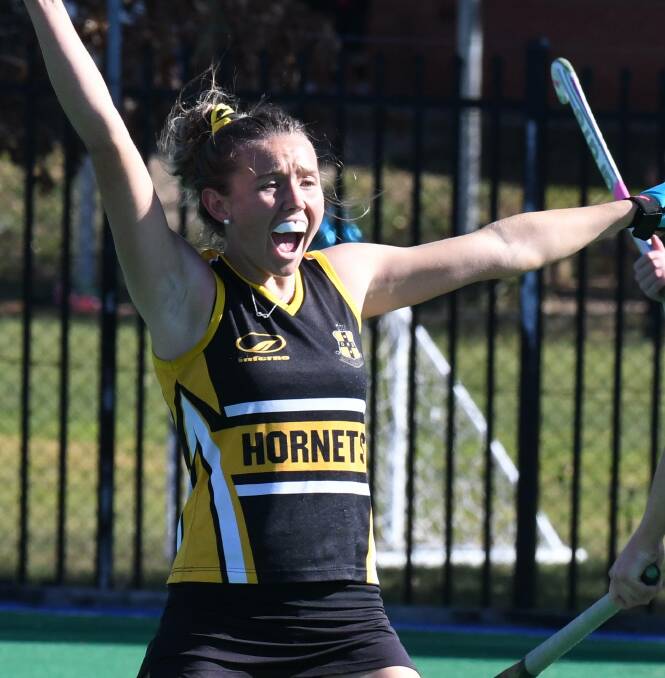ELATION: Orange High's hockey team will have to move forward without Eva Reith-Snare in 2020, and also without crowds after it was announced no spectators would be at this year's carnival. Photo: JUDE KEOGH