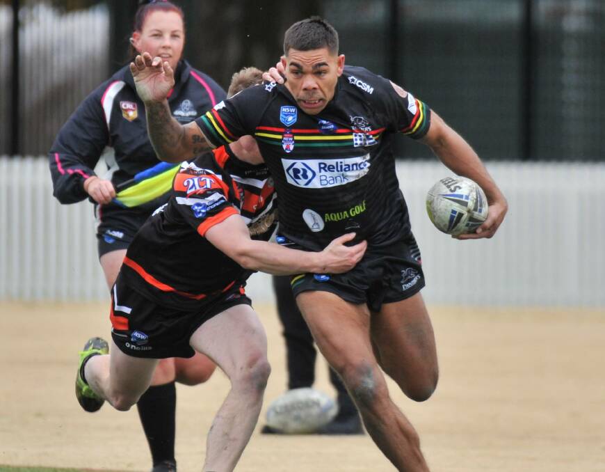 SPEEDSTER: Panthers' Desi Doolan has scored a stack of tries on the outside of Jeremy Gordon this season. Photo: CARLA FREEDMAN