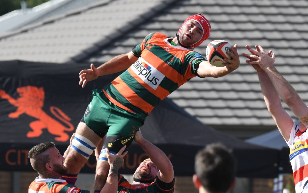 EYES ON THE PRIZE: Duncan Young plays flanker and/or number eight for Orange City and spent 2019 in the fullback role for the minor-premiership winning Orange Hawks. Photo: JUDE KEOUGH.