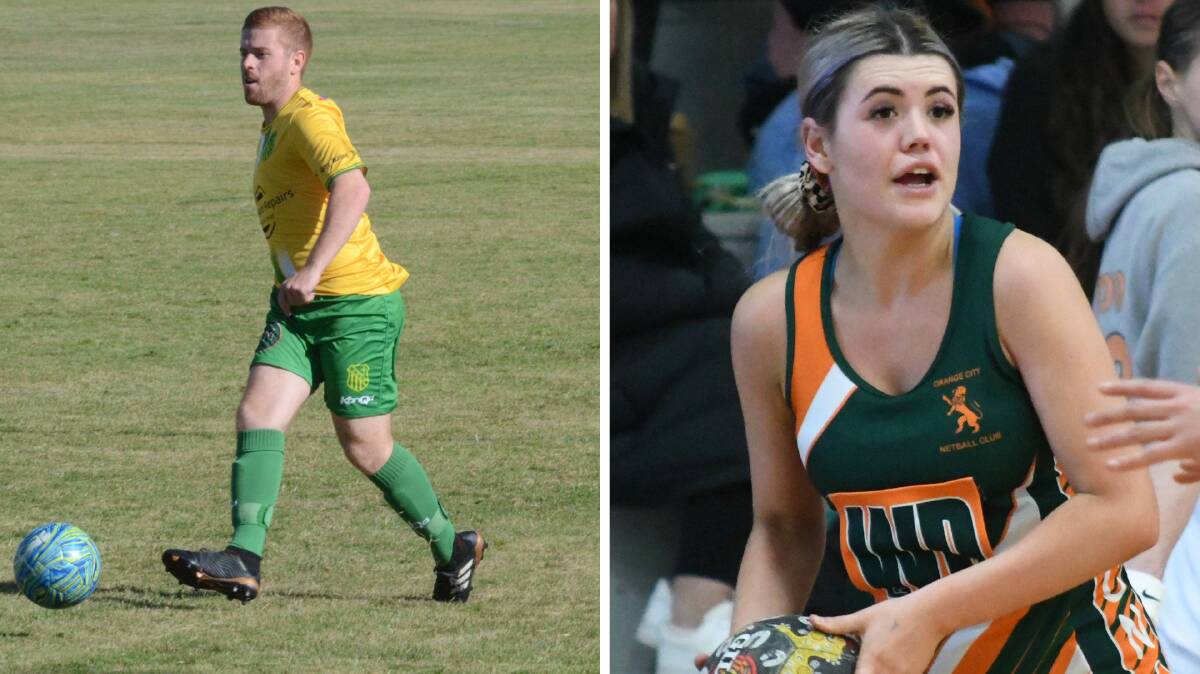 LOCKED DOWN: Nicholas Brown and Lilly Porch are among Orange sportspeople who won't play in their respective competition this weekend. 