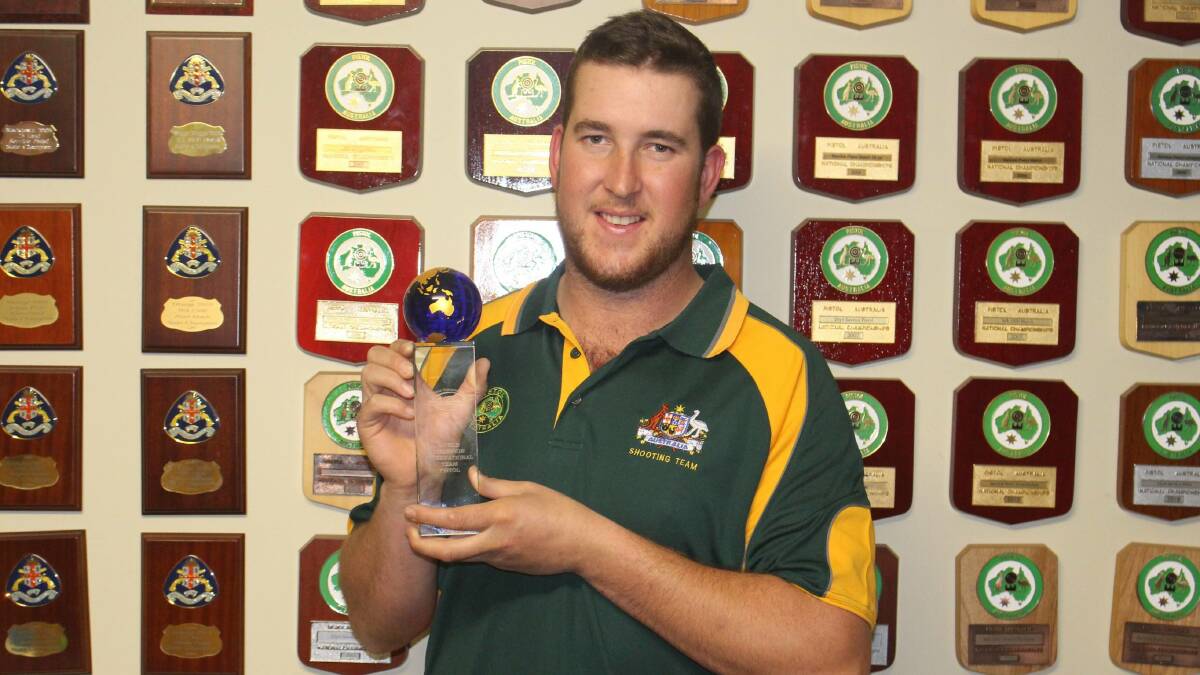 BRUS ALMIGHTY: Pistol Peter Brus took out the Orange City Council sportsperson of the year award on Thursday. Photo: MAX STAINKAMPH.