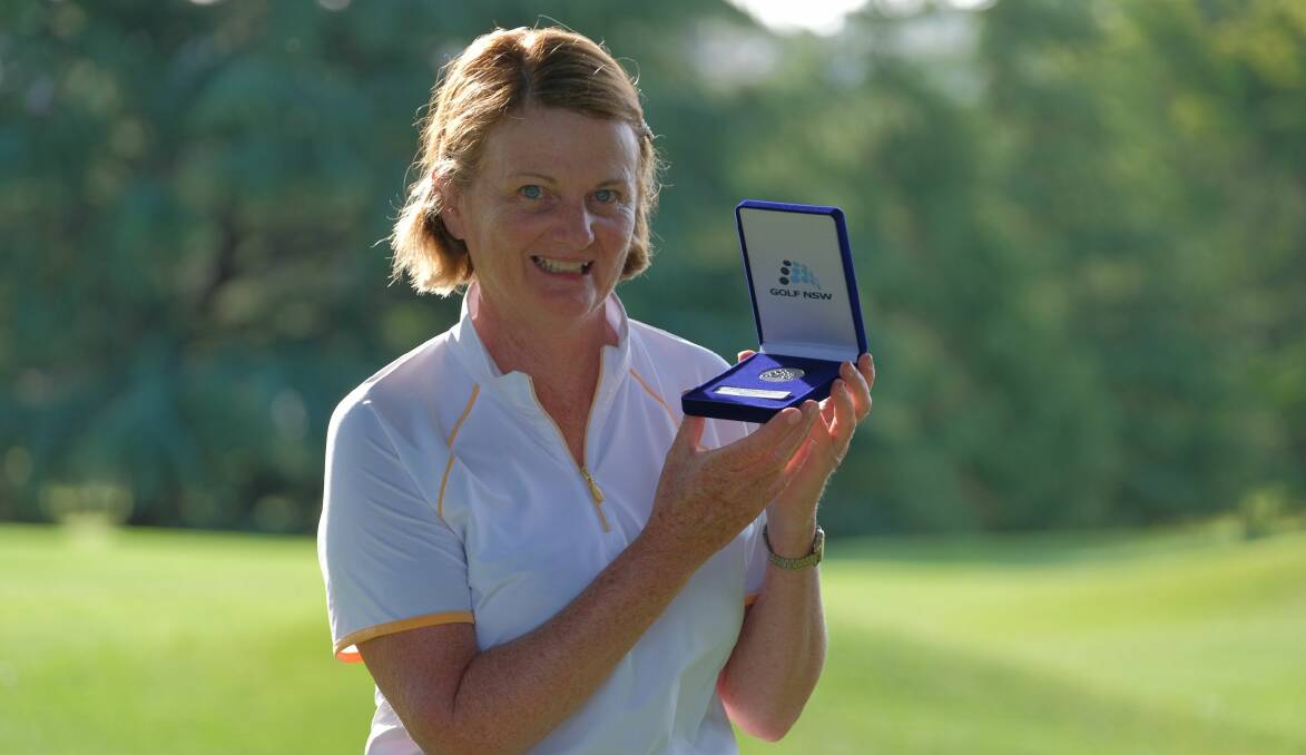 DOMINANT DISPLAY: Wyong's Louise Mullard blitzed the competition at DuntryLeague this week as she claimed the Women's NSW Senior Amatuer Championship by a margin of ten shots. Photo: DAVID TEASE