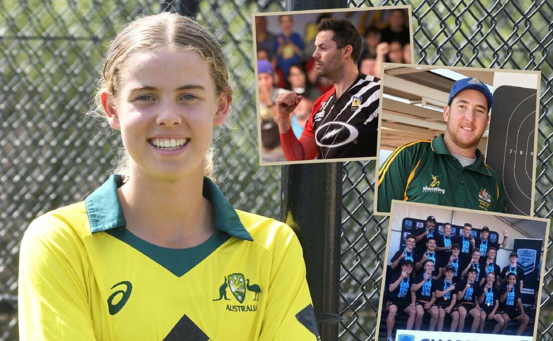 NOMINATED: Phoebe Litchfield and (inserts from top) Jason Belmonte, Peter Brus and Orange Thunder's boys' youth side. Photo: JUDE KEOGH