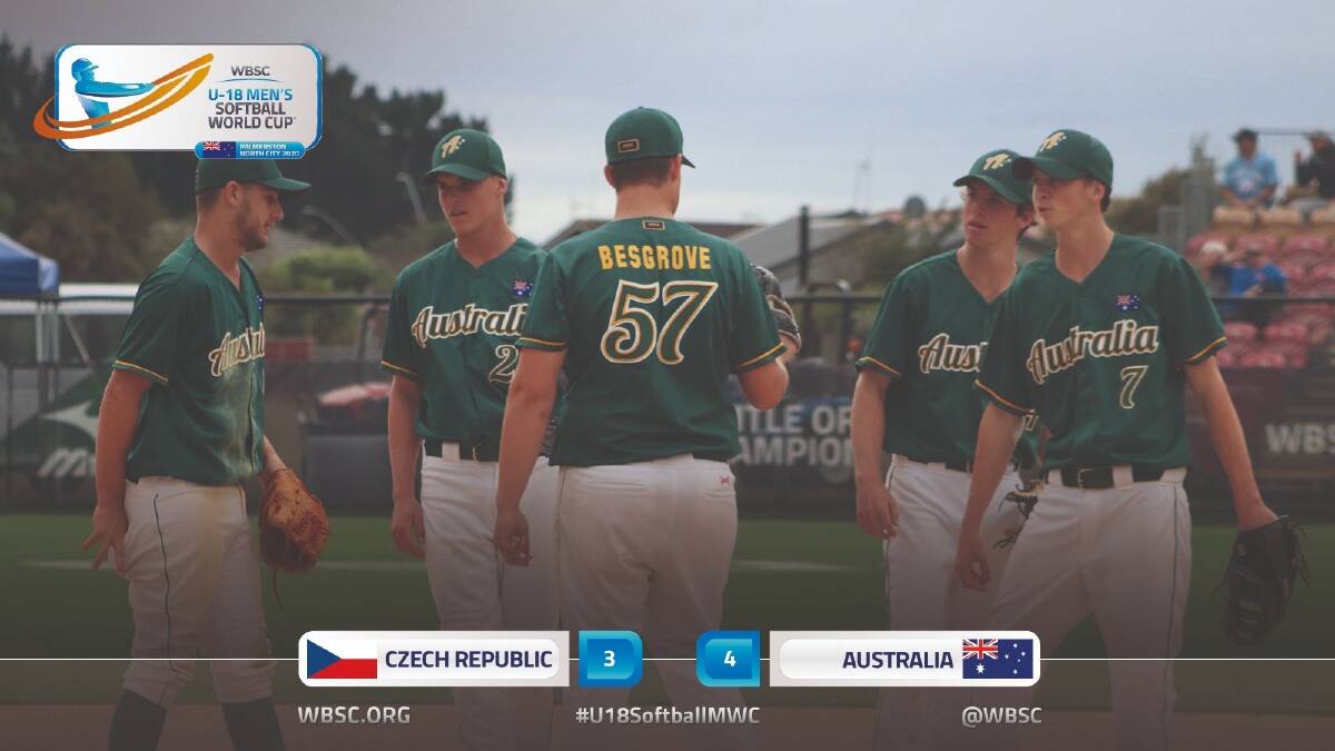 BIG WIN: On their way to the grand final against Japan, Jack's Australian team knocked off the Czech Republic 4-3. Photo: SUPPLIED