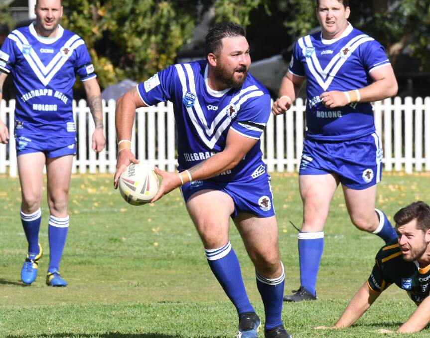DAN THE MAN: Dan Madden will lace up the boots for the boys in blue for their round six Woodbridge Cup clash against Manildra Rhinos.