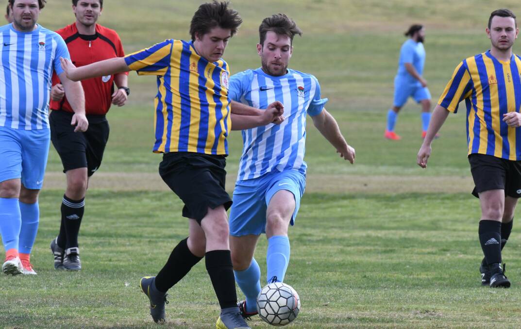 LOADED ROSTER: Waratah FC's Adam Kelly will need to work for his spot on this year's sky blue roster.