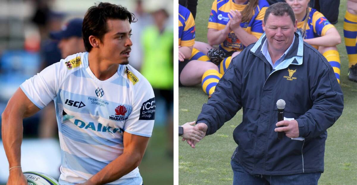 THEY ARE COMING: Matt Tink (right) is excited to see the likes of Jack Grant (left) mixing it with junior rugby clubs in the Central West. Photo: WARATAHS MEDIA, NICK McGRATH