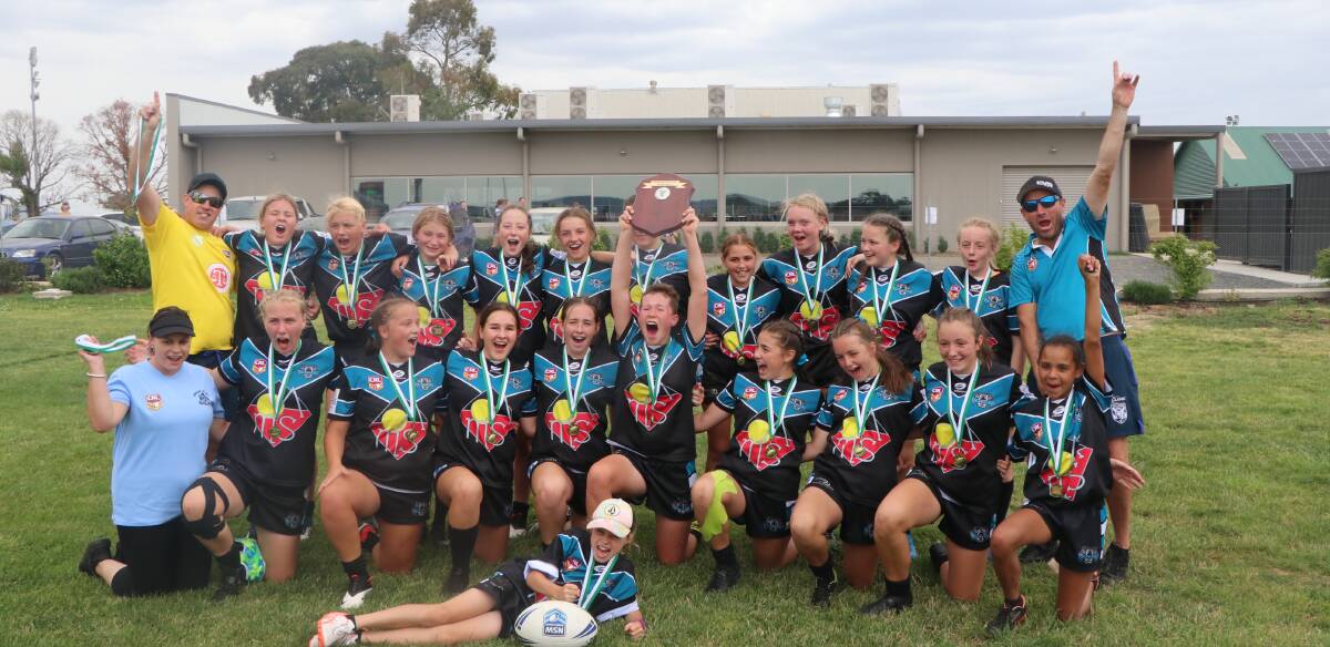 NUMERO UNO: Troy Wilson's claimed his first Western Women's Rugby League title on Sunday after his under 14s Vipers put together the performance of a lifetime, downing Midwest 18-8. Photo: DALLAS REEVES