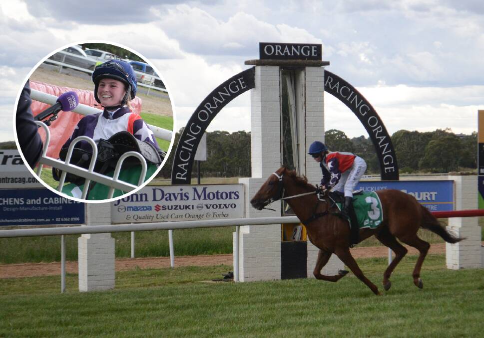 ALL SMILES: Apprentice jockey Madison Waters guided Saint Ay to another victory on Monday, her second on the back of the gelding in seven days. Photo: JAKE HUMPHREYS