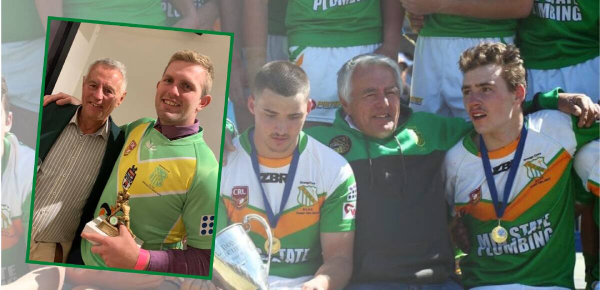 CYMS ROYALTY: Two of many moments Ray Trudgett has shared with the green and golds over the years. Cam Jones isn't sure the club would be alive without his help.