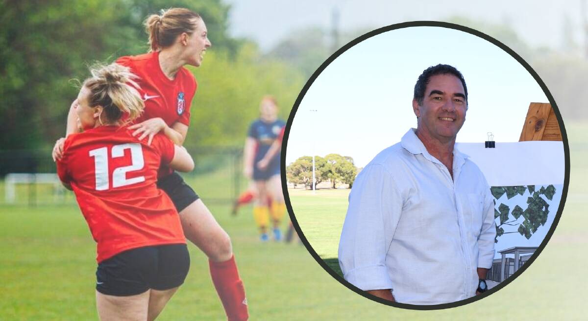 DEEP TALENT POOL: Tony Mileto (insert) thinks it's crucial for the likes of Tegan Ward (main) to have equal opportunity to play and progress through the football ranks.